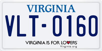 VA license plate VLT0160