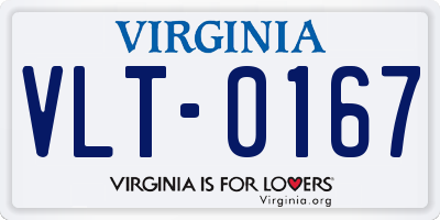 VA license plate VLT0167