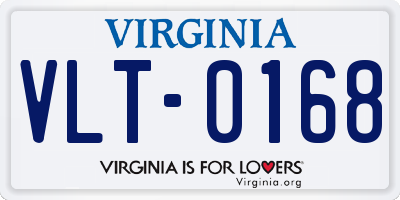 VA license plate VLT0168