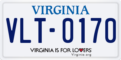 VA license plate VLT0170