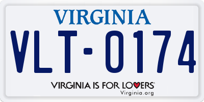 VA license plate VLT0174