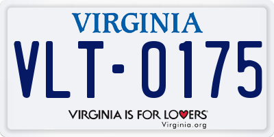 VA license plate VLT0175