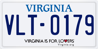 VA license plate VLT0179