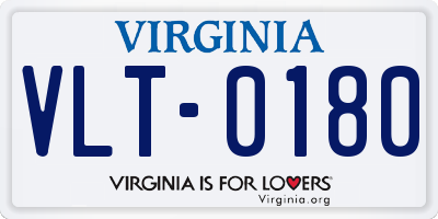 VA license plate VLT0180