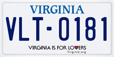 VA license plate VLT0181