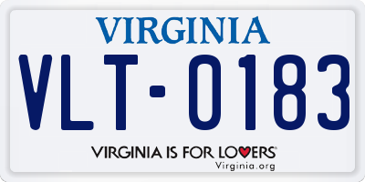 VA license plate VLT0183