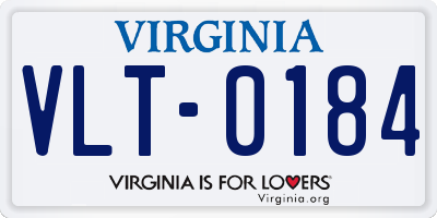 VA license plate VLT0184