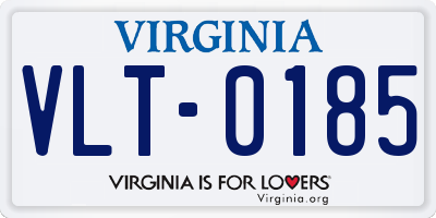 VA license plate VLT0185