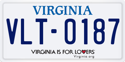 VA license plate VLT0187