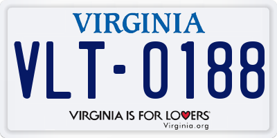 VA license plate VLT0188