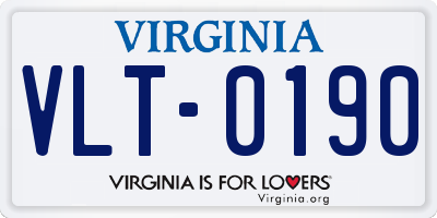 VA license plate VLT0190