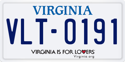 VA license plate VLT0191