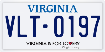 VA license plate VLT0197