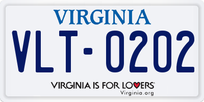 VA license plate VLT0202