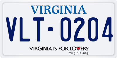 VA license plate VLT0204