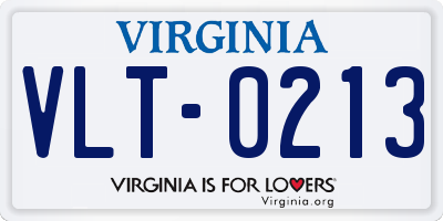 VA license plate VLT0213