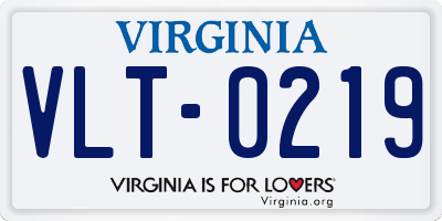 VA license plate VLT0219