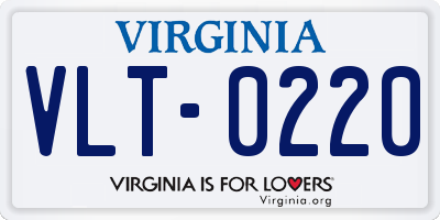 VA license plate VLT0220