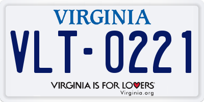 VA license plate VLT0221