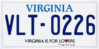 VA license plate VLT0226