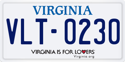 VA license plate VLT0230