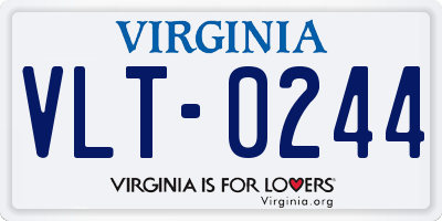 VA license plate VLT0244