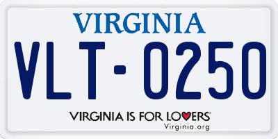 VA license plate VLT0250