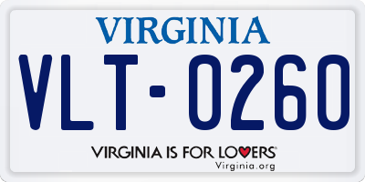 VA license plate VLT0260
