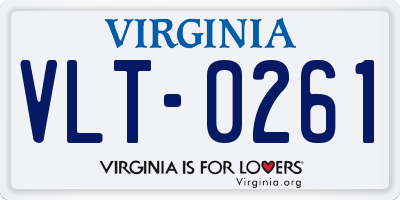 VA license plate VLT0261