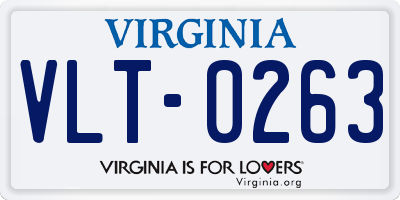 VA license plate VLT0263
