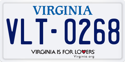 VA license plate VLT0268