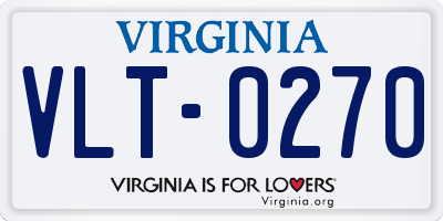 VA license plate VLT0270