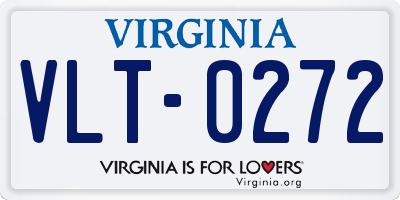 VA license plate VLT0272