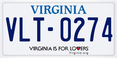 VA license plate VLT0274