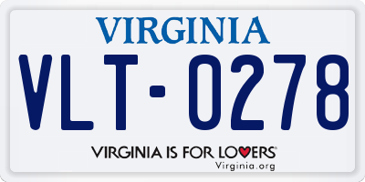 VA license plate VLT0278
