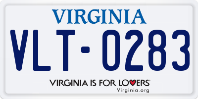VA license plate VLT0283
