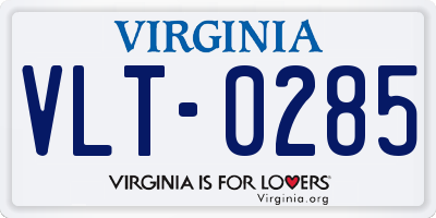 VA license plate VLT0285