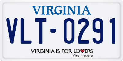VA license plate VLT0291