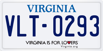 VA license plate VLT0293