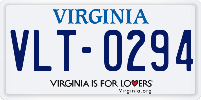 VA license plate VLT0294