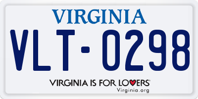 VA license plate VLT0298