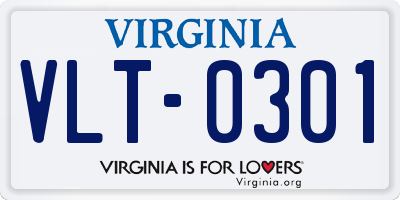 VA license plate VLT0301