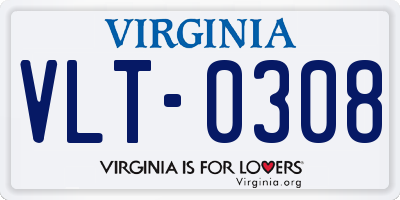 VA license plate VLT0308