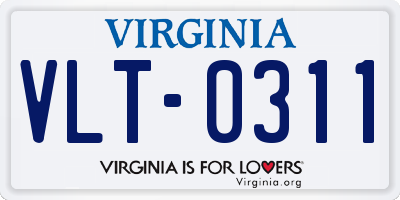 VA license plate VLT0311