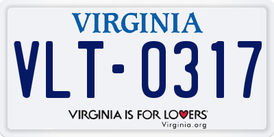VA license plate VLT0317