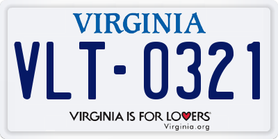 VA license plate VLT0321
