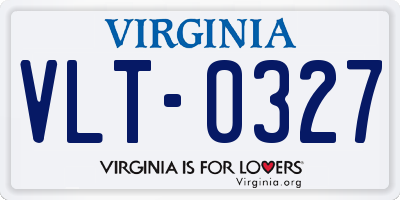 VA license plate VLT0327