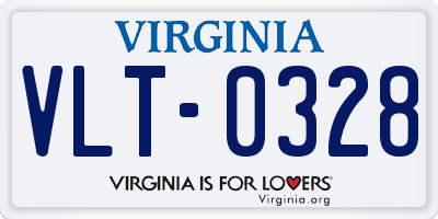 VA license plate VLT0328