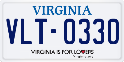 VA license plate VLT0330
