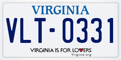 VA license plate VLT0331